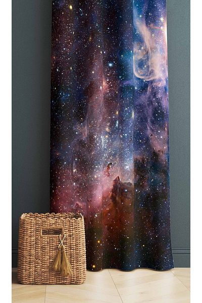 Else Dekor Ψηφιακή εκτύπωση με μοτίβο Space Galaxy - Κουρτίνα φόντου κουζίνας σαλονιού υπνοδωματίου