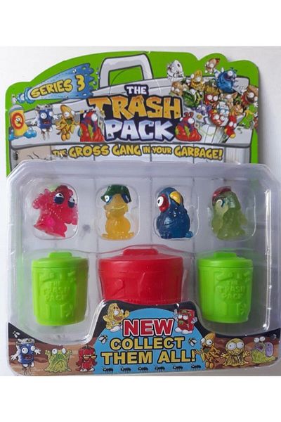 OYUNCAKSAHİLİ Trash Gang Trash Pack Grossery 13 Pieces Toy Garbage Can 2 Packs in One