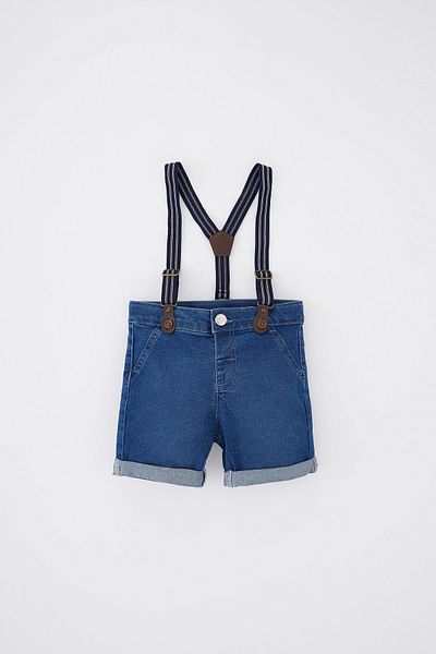 DeFacto Strappy Jeans Shorts Set for Baby Boy - Z2717a223sm