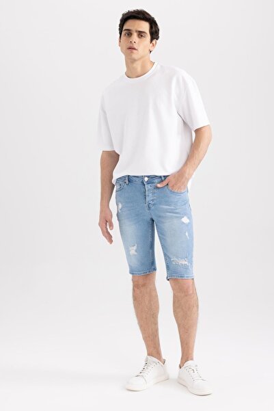 DeFacto Slim Fit Bermuda Jean Shorts - A6430ax23sm