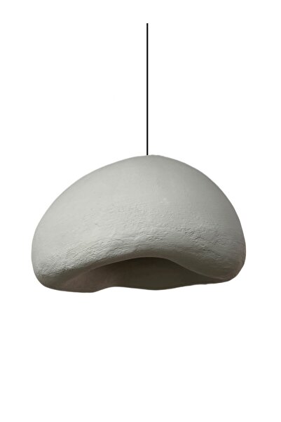 Aksesuar Lunalore Ürünü Kaya Beton Sarkıt Avize E27 Duy 56cm Çap Sis Bulutu