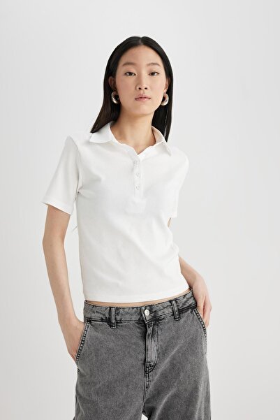 DeFacto Slim Fit κοντομάνικο μπλουζάκι πόλο C6249AX24SP