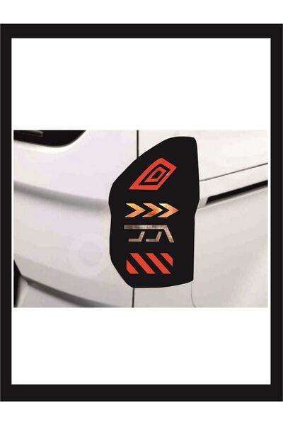EYBA STİCKER Tourneo Courier - طلاء المصابيح الأمامية بمظهر LED، رسم أصلي - متوافق مع واحد