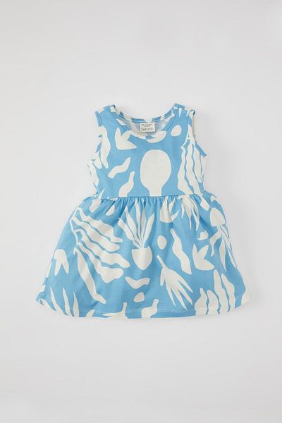 DeFacto Baby Girl Patterned Sleeveless Dress C0074A524SM