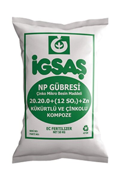 İGSAŞ Gübre 50 Kg Taban Gübresi 20.20.0+(12 So3)+zn Çinkolu Ve Kü