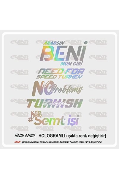 EYBA STİCKER طقم ملصقات للزجاج الخلفي مكون من 5 قطع هل تبحث عني مثل الشموع ال...