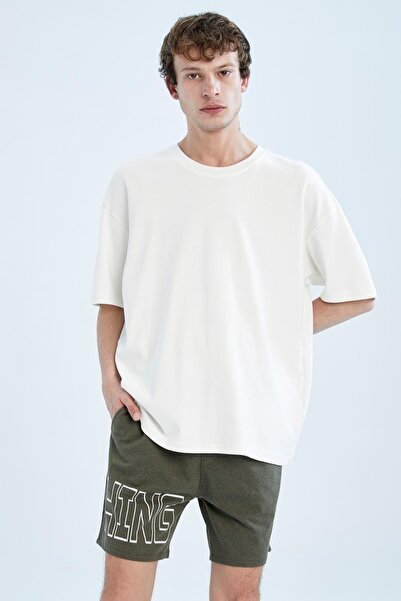 DeFacto Slim Fit Sweatshirt Fabric Shorts