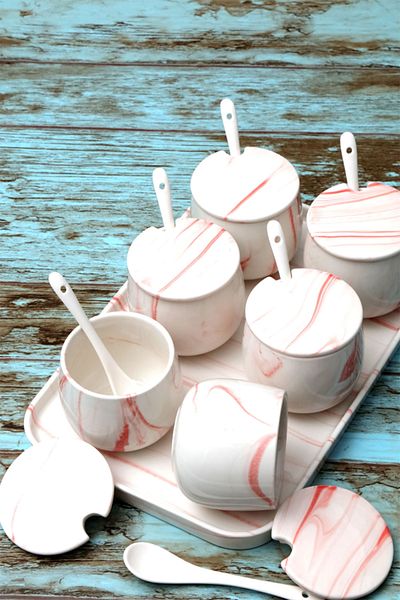 AROW Janet TR-3013 19 Piece Pink Porcelain Spice Set