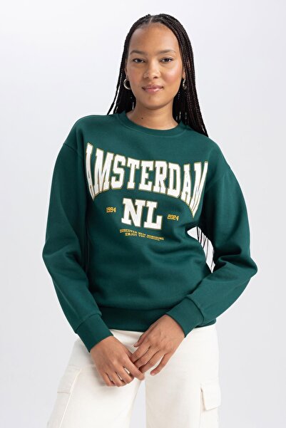 DeFacto Φούτερ με λαιμόκοψη πλήρωμα - Regular Fit A4742ax23wn