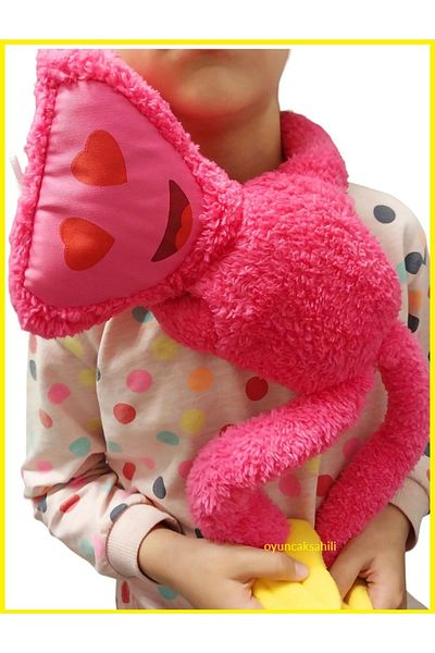 OYUNCAKSAHİLİ Rainbow Friends Plush Sleeping and Playmate Lelly Hands Wrap to Velcro Neck Arms Monkey 50cm