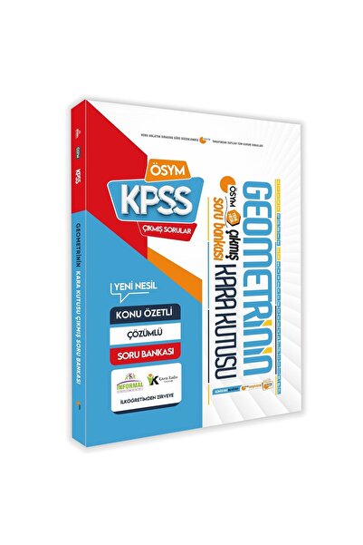İnformal Yayınları Kpss Geometrinin Kara Kutusu Konu Özetli Tamamı Çözümlü En...