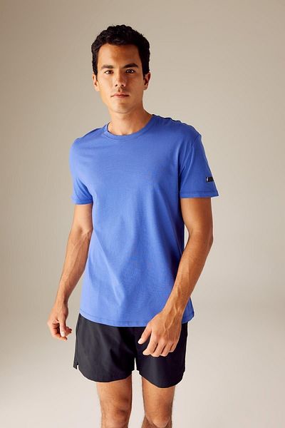 DeFacto Tricou cu mânecă scurtă, 100% bumbac, cu decolteu roșu, cu potrivire standard, A5825ax23sm