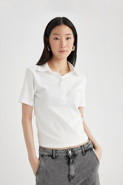 DeFacto Slim Fit κοντομάνικο μπλουζάκι πόλο C6249AX24SP
