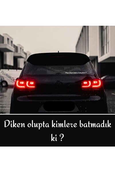 EYBA STİCKER Thorn And We Have Not Sunken To Who - Car Back Lettering Sticker