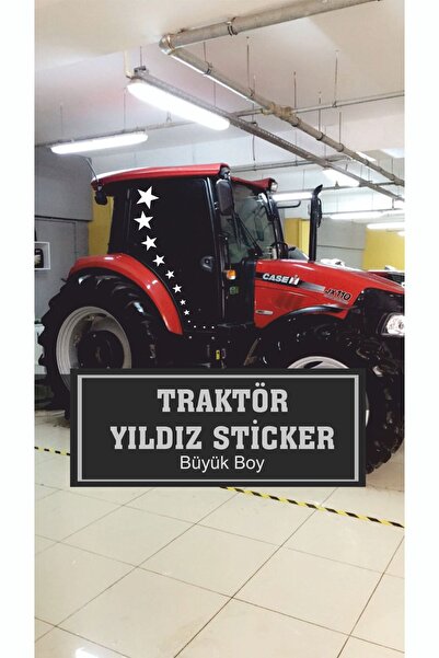 EYBA STİCKER Traktör Yıldız Seti Büyük Boy ,erkunt,tümosan,new Holland,hattat,case Kabin Sticker