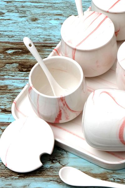 AROW Janet TR-3013 19 Piece Pink Porcelain Spice Set
