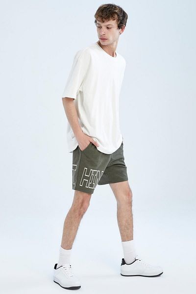 DeFacto Slim Fit Φούτερ υφασμάτινο σορτς