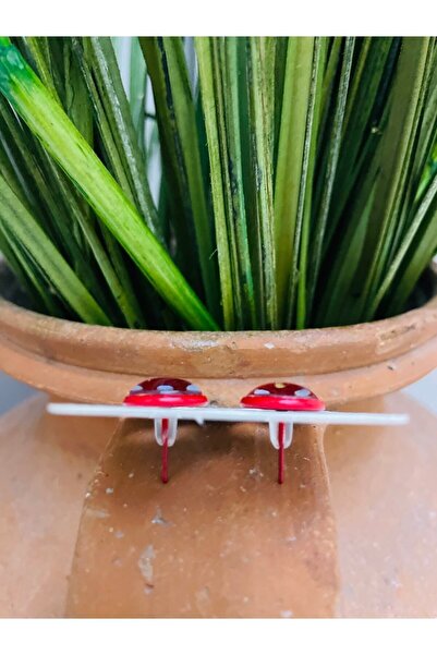 1PARÇAMAVİ Uğur Böceği Benekli Çocuk Küpesi -çivili Model