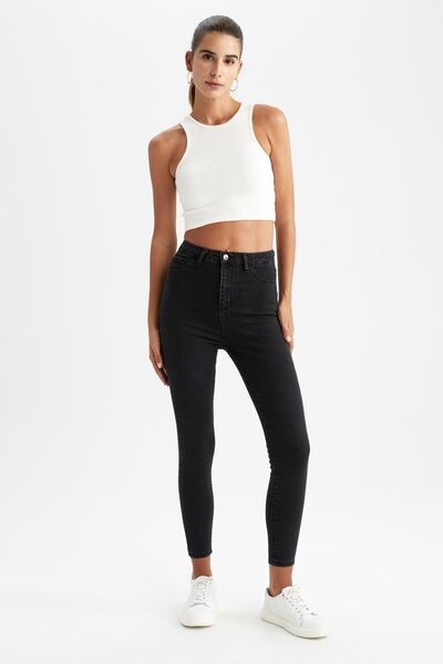 DeFacto Ψηλόμεσο τζιν παντελόνι Super Skinny Fit