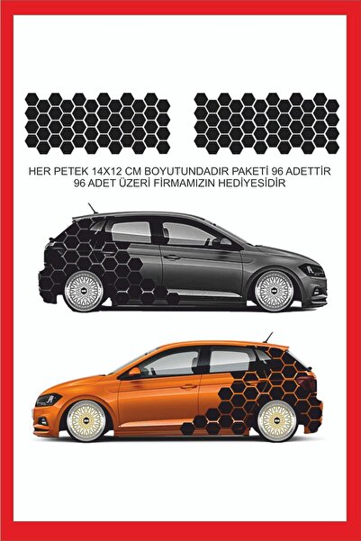 EYBA STİCKER Petek Araba Sticker. Petek Oto Arka Çamurluk Kaplama Sticker