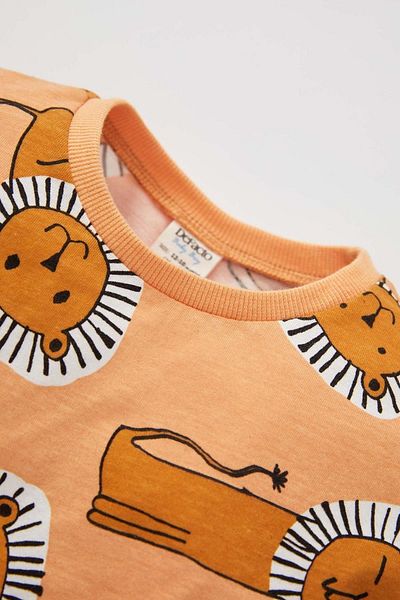 DeFacto Baby Boy Lion Patterned Short Sleeve Cotton T-Shirt