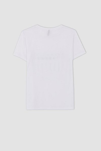 DeFacto Regular Fit Crew Neck Printed Short Sleeve T-Shirt