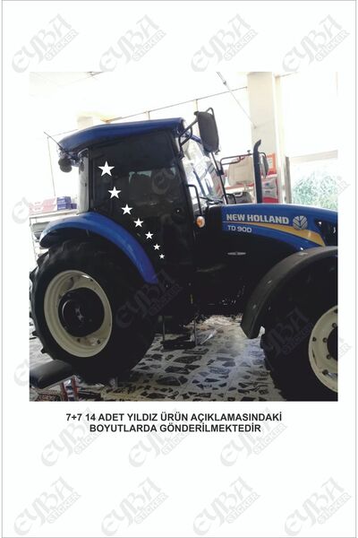 EYBA STİCKER Traktör Yıldız Seti Küçük Boy ,erkunt,tümosan,new Holland,hattat,case Kabin Sticker