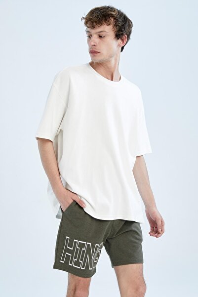 DeFacto Slim Fit Sweatshirt Fabric Shorts