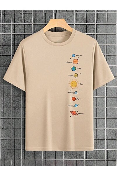 StartMore Tricou oversize unisex cu imprimeu Solar System