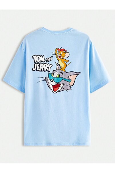 StartMore Tricou unisex oversize cu imprimeu Tom și Jerry