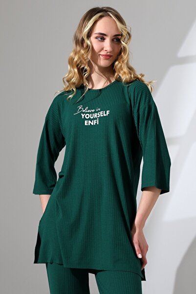 ENFİ GİYİM Enfi Corded 2-Piece Sports Set - Casual Sleeve Printed