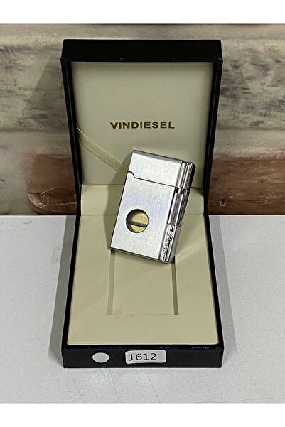 Vindiesel Düz Gri Renk Gaz Göstergeli Gazlı Model Kişiye Özel Çakmak