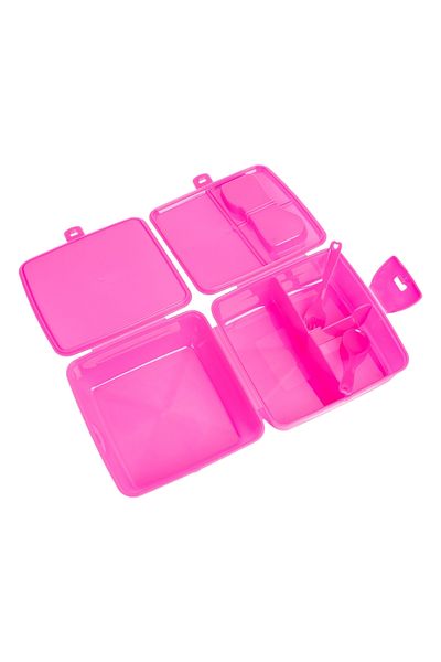 WİGGLE Wiggle LOL Surprise 4 Compartment Kids Lunch Box - Food Storage Container, Spoon and Fork