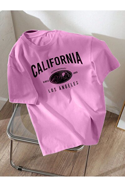 StartMore تي شيرت كاليفورنيا مطبوع للجنسين مقاس كبير