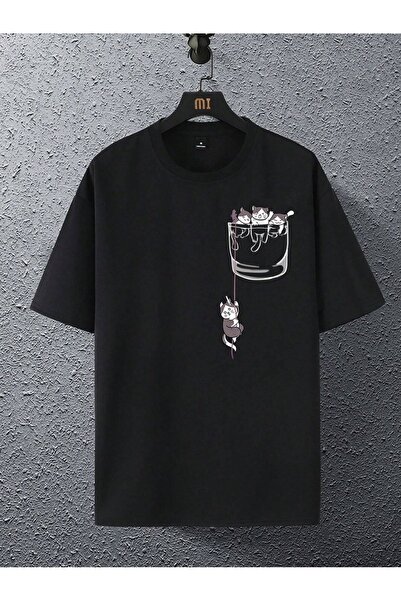 QUEENSTOWN Μπλουζάκι Unisex Oversize με στάμπα στο στήθος