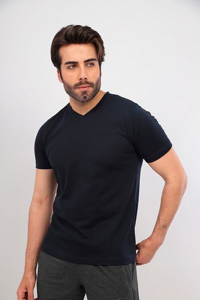 FORE SPORT Ανδρικό μπλουζάκι Navy Blue V-Neck