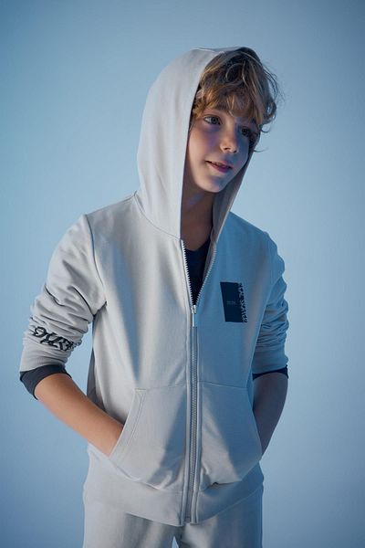DeFacto Boy's Sweatshirt - Hooded, Printed, Zippered Z4106a623sp