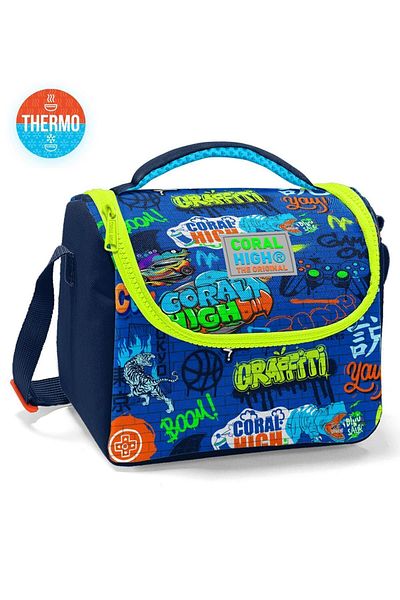 Coral High 11767 Модел термо кутия за обяд с графити за деца - Saks