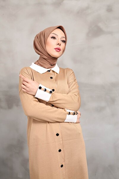 Miraystyle Gömlek Yaka Tam Boy Merserize Hırka