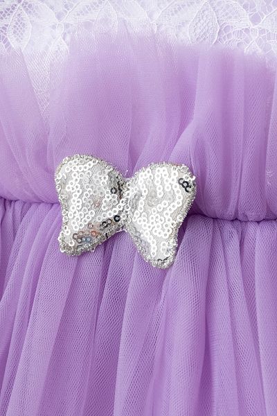 Harry&Millie 6 Month Baby Girl Dress with Sequin Tulle and Angel Wings - Wedding Evening Dress