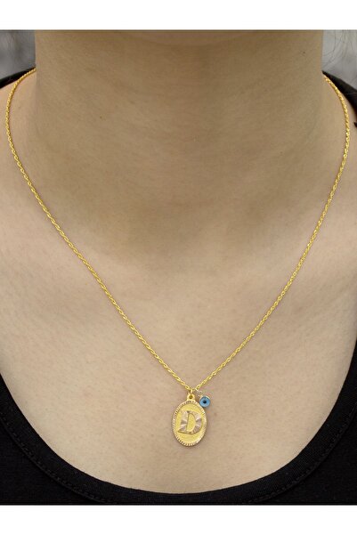 Zeynepli gold & jewelry 14 Ayar Altın D Harfli Kolye