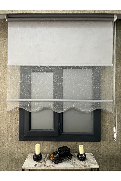 VOLPER MEKANİK Volper Çift Mekanizmalı Tül Ve Stor Perde Gri