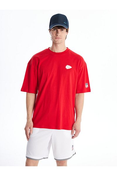 LC Waikiki LCW DRY-TECH – NFL-bedrucktes Herren-T-Shirt, Rundhalsausschnitt, kurze Ärmel