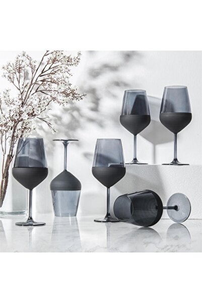 TREND Siyah Lüx 490 ml 4’lü Bardak Seti