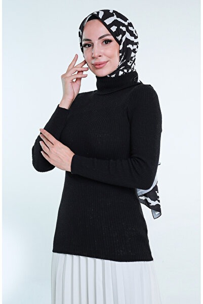sefamerve Black Knitwear Turtleneck Body - 5225-01