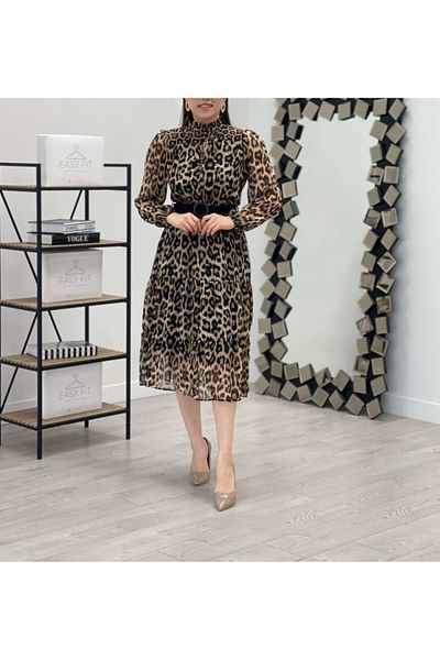 Phoenix Women Patterned Elastic Chiffon Collar