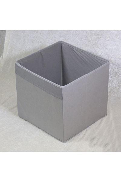 Faiend Gray Plain Waterproof Fabric Toy Box Multi-Purpose Foldable Office Closet Collector Organize Basket
