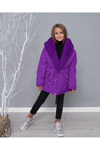 Kids GIRL WATERPROOF, PLUSH INSIDE COAT