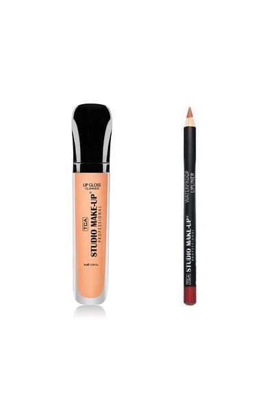 TCA Studio Make Up Tca Studio Make-Up - Brushed Lipstick and Lip Liner Set, Lip Liner and Lip Gloss