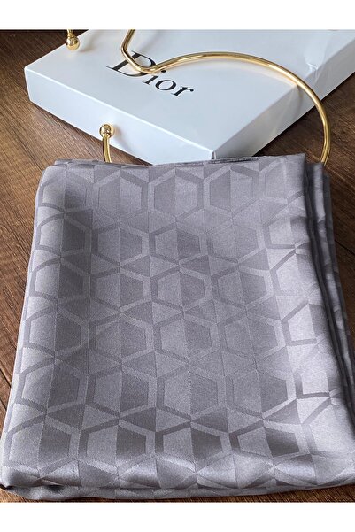 Organic Scarfs Elmas Desen Pamuk Jakar Şal - Antrasit